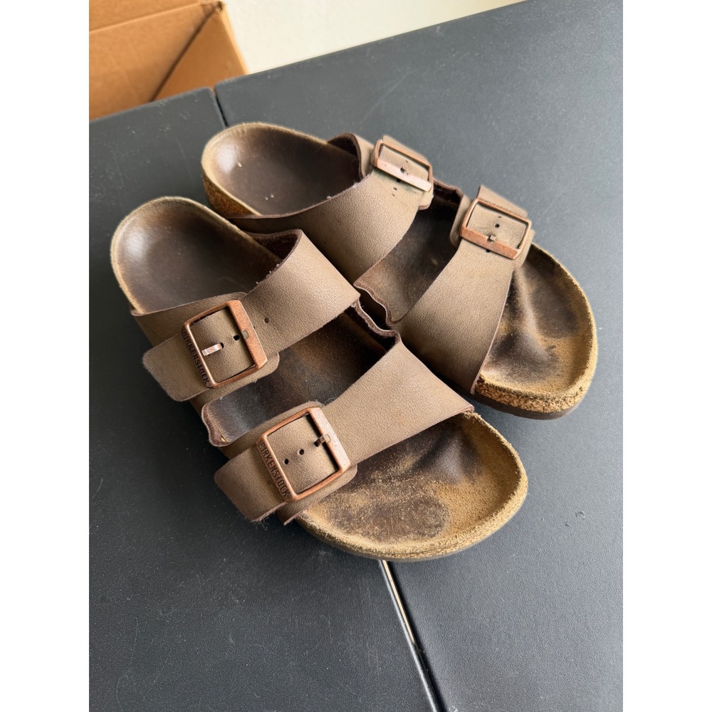Birkenstock Arizona Mocha Brown Two Strap Sandals Mens 41 L10 M8